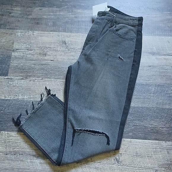 NWT Hidden gray/black high-rise Tracey straight jeans - Picture 7 of 10